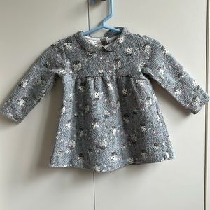 Zara baby Jacquard Dress with Peter Pan collar size 6-9 months